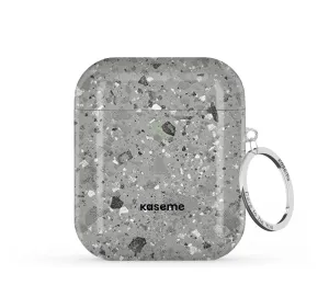 Freckles Grey AirPods Case Modern Compact Bag Smooth Rubber Coating