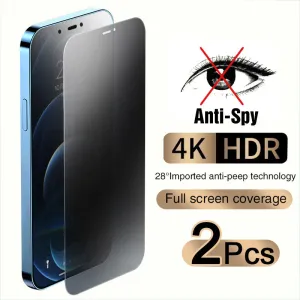 Slim Look Travel Friendly Full Cover Anti-Spy Screen Protector For iPhone