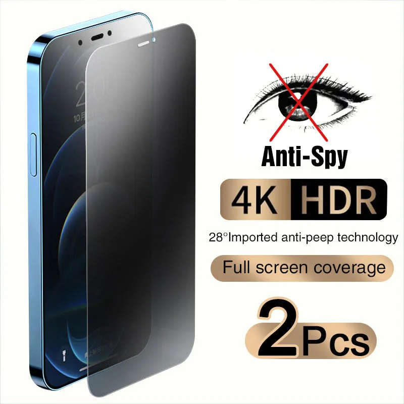 Travel Friendly Full Cover Anti-Spy Screen Protector For iPhone