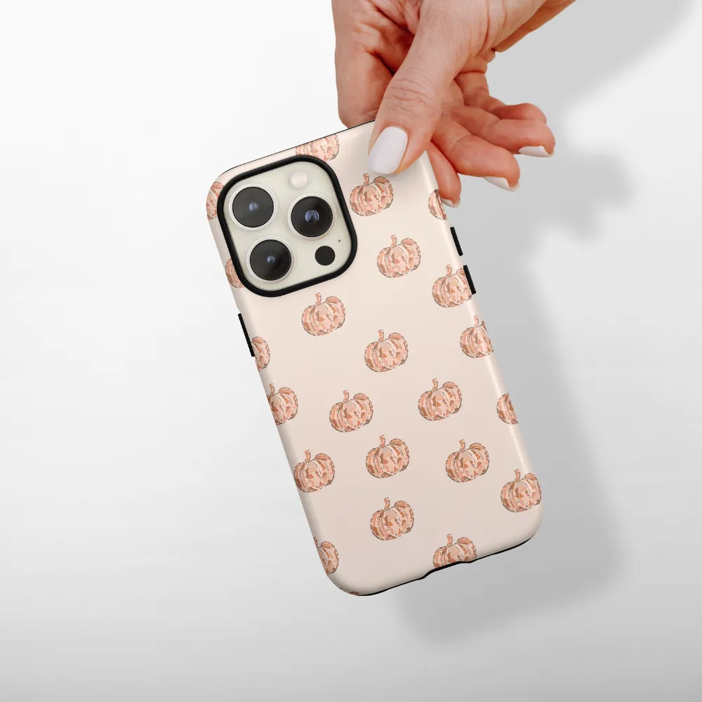 Tough Phone Case - Abstract Pumpkins Compact Frame Soft Material