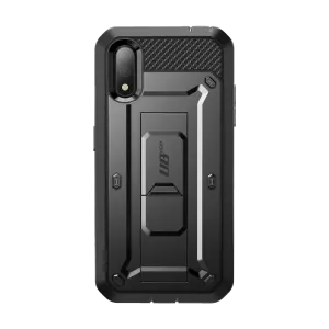 Smooth Craftsmanship Durable Surface Design Galaxy A01 Unicorn Beetle Pro Rugged Holster Case-Black