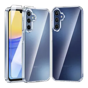 Galaxy A15 5G 6.5 inches Clear Case: Shockproof Protective Slim Silicone Hard Phone Case Clear Design