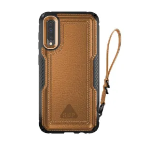Galaxy A50 Unicorn Beetle Royal Leather Case-Brown Luxury Appeal Classic Frame