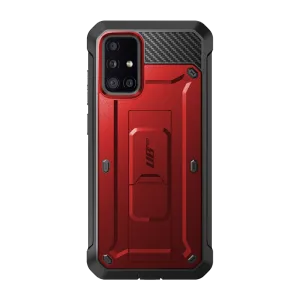 Matte Look Finish Galaxy A51 5G Unicorn Beetle Pro Rugged Case-Metallic Red