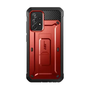 Galaxy A52 Unicorn Beetle Pro Rugged Holster Case-Metallic Red Urban Accessory Matte Look Design