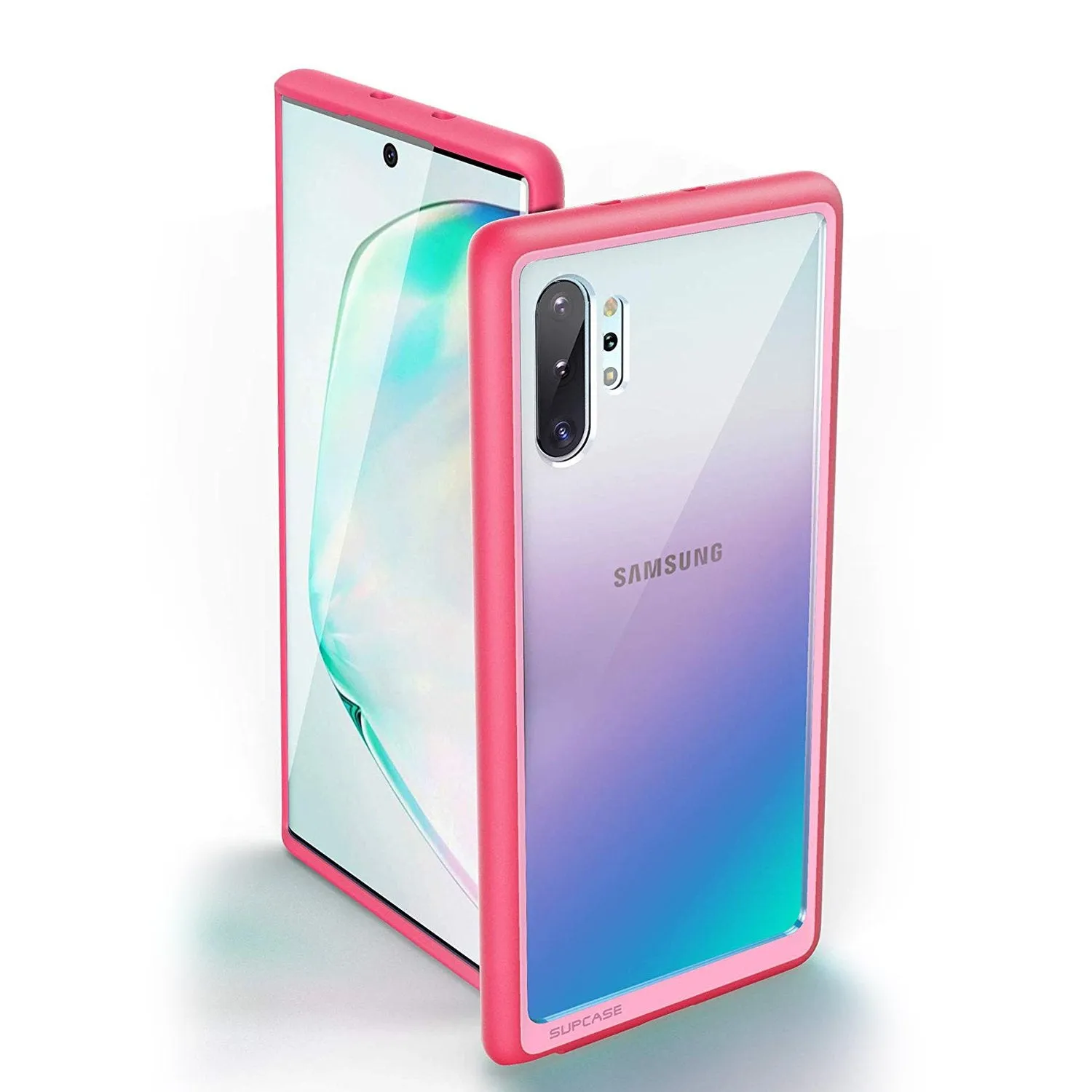 elegant design Matte Texture Layer Galaxy Note10 Plus / Note10 Plus 5G Unicorn Beetle Style Slim Clear Case-Pink