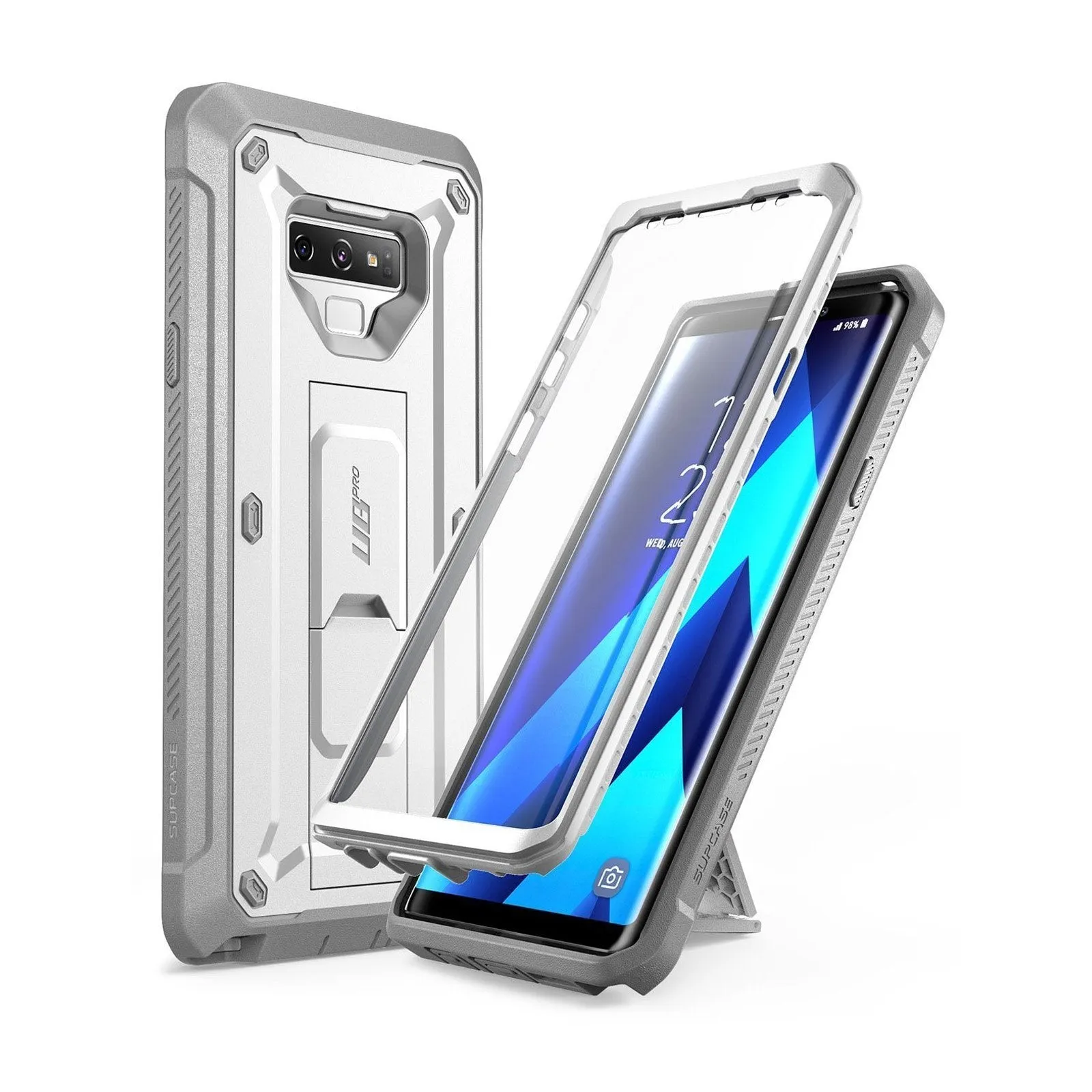 Galaxy Note9 Unicorn Beetle Pro Rugged Holster Case-White Protective Layer Hand Feel