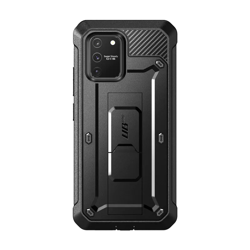 Flexible Protection Galaxy S10 Lite Unicorn Beetle Pro Full Body Rugged Holster Case-Black