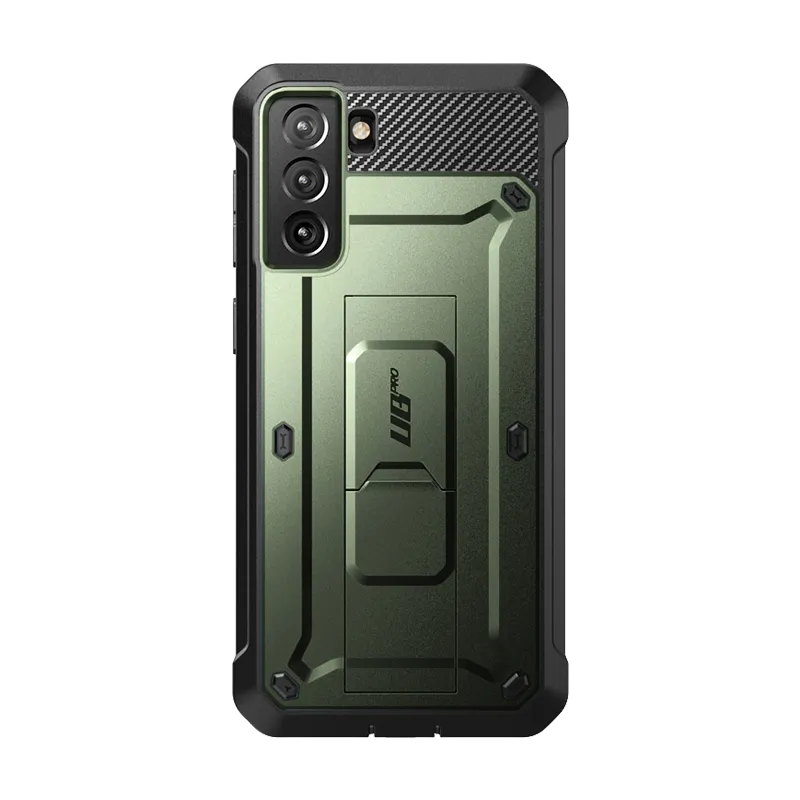Portable Protection Galaxy S21 FE Unicorn Beetle PRO Rugged Case-Dark Green