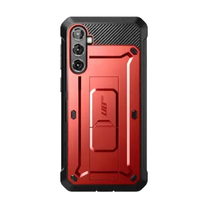 Flexible Detail Smooth Texture Galaxy S23 FE Unicorn Beetle PRO Rugged Phone Case-Metallic Red