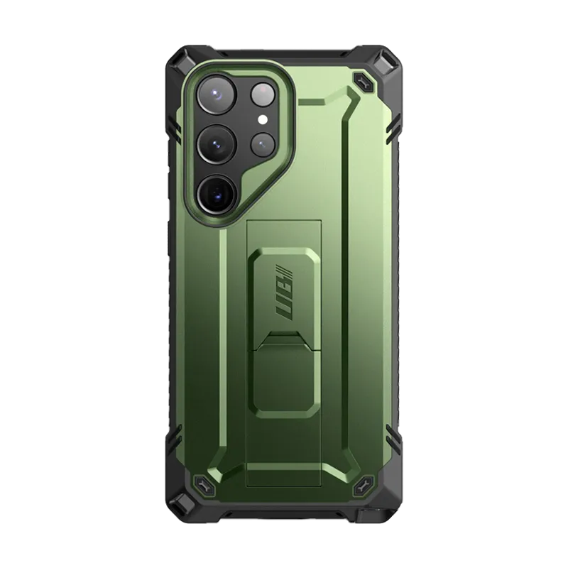 Modern Form Minimal Texture Layer Galaxy S23 Ultra Unicorn Beetle Case-Dark Green