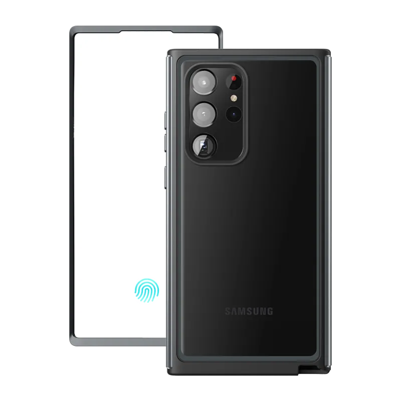 Galaxy S23 Ultra Unicorn Beetle EDGE XT Bumper Case With Screen Protector-Black Refined Craftsmanship Soft Surface Design