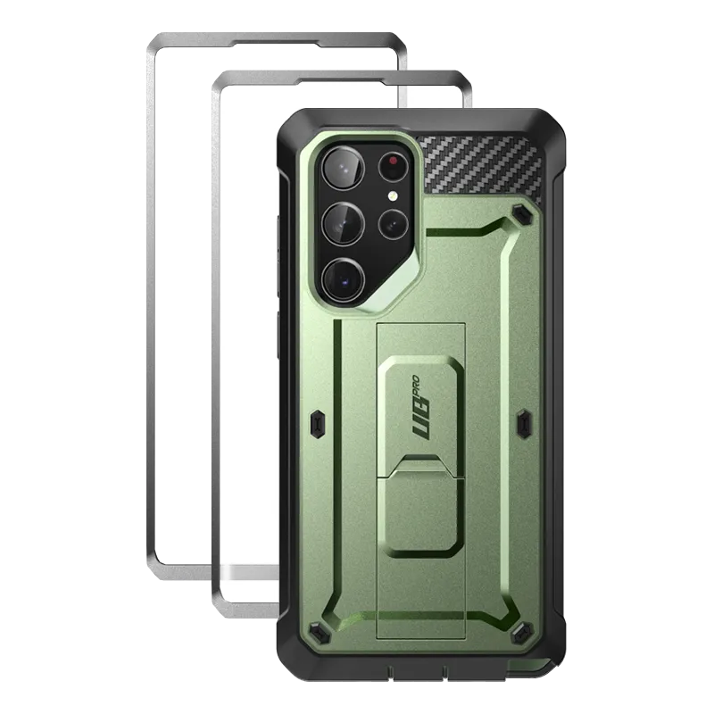 Galaxy S23 Ultra Unicorn Beetle PRO Screen Protector Case-Dark Green Stylish Edge Shock Surface Layer