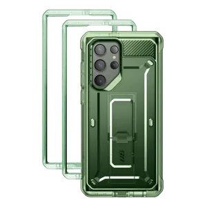 Comfort Shield Galaxy S23 Ultra Unicorn Beetle PRO Screen Protector Case-Green Fog