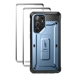 Premium Form Strong Corners Galaxy S23 Ultra Unicorn Beetle PRO Screen Protector Case-Metallic Blue