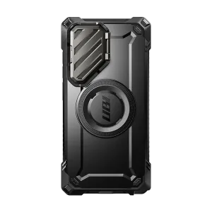 Galaxy S24 Ultra Unicorn Beetle MAG XT Bumper Case -Black Frosted surface Marble Pattern