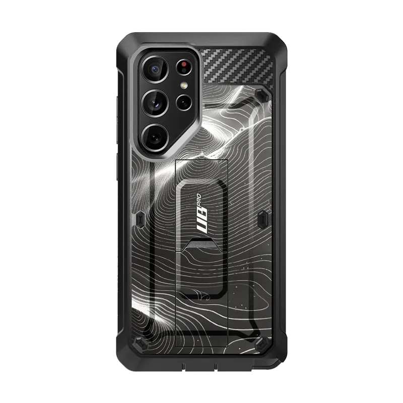 Urban Texture Galaxy S24 Ultra Unicorn Beetle PRO Rugged Case-Black Ripple