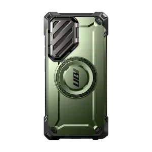 Galaxy S25 Ultra Unicorn Beetle MAG XT Bumper Case -Dark Green Minimal Pattern