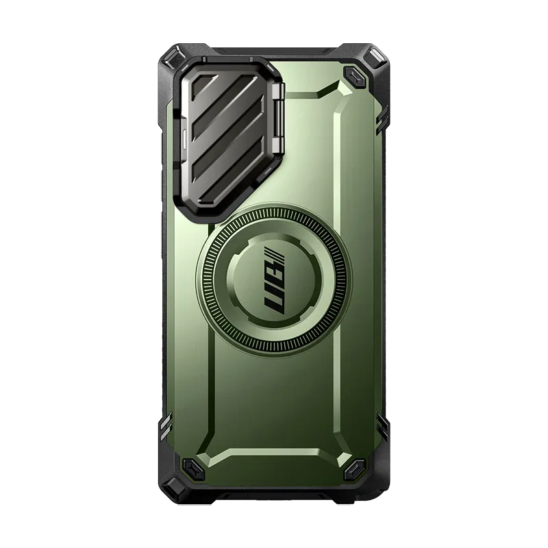 Galaxy S25 Ultra Unicorn Beetle MAG XT Bumper Case -Dark Green Minimal Pattern