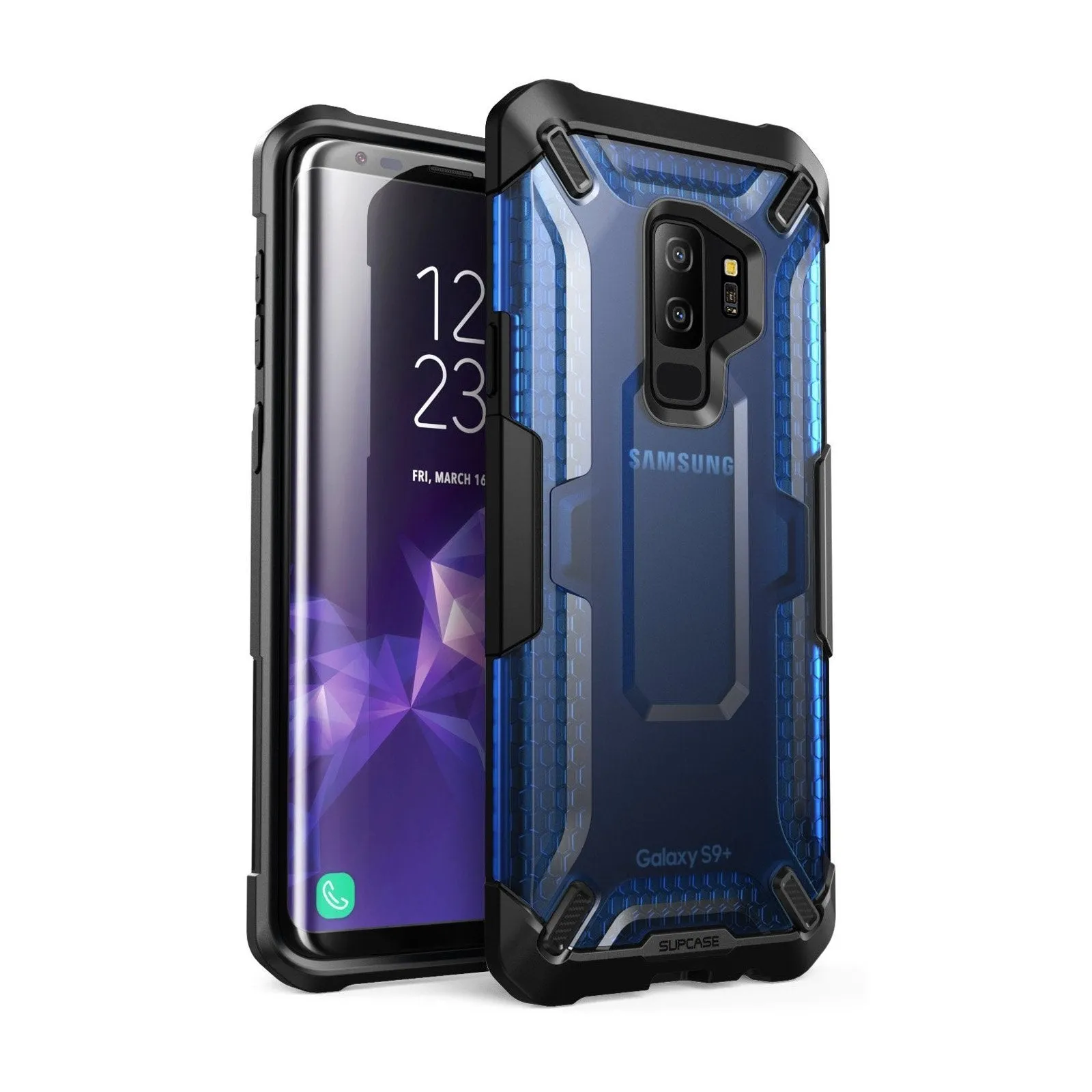 Galaxy S9 Plus Unicorn Beetle Hybrid Clear Protective Case-Blue Stylish Touch Stylish Detail