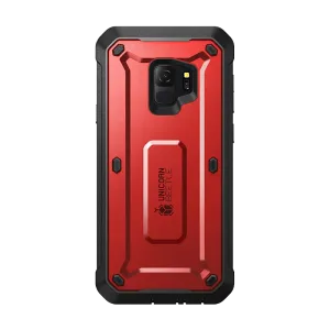 Galaxy S9 Unicorn Beetle Pro Full Body Rugged Holster Case-Metallic Red Protective Edge Layer Premium Edge Design