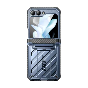 Scratch Resistant Galaxy Z Flip5 Unicorn Beetle PRO Rugged Case with Belt Clip-Metallic Blue