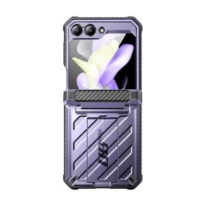 Anti scratch Galaxy Z Flip5 Unicorn Beetle PRO Rugged Case with Belt Clip-Metallic Purple