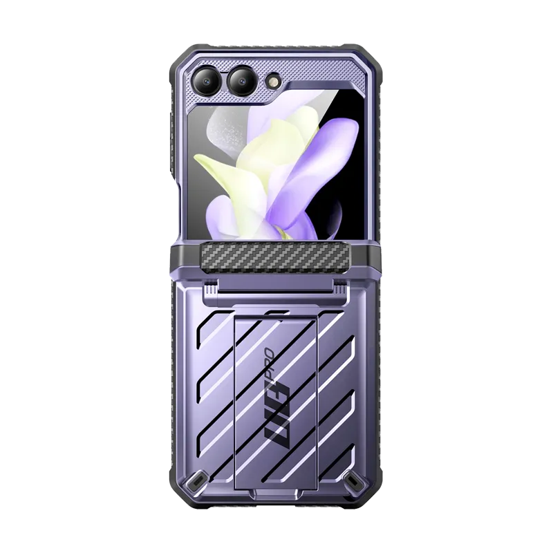 Anti scratch Galaxy Z Flip5 Unicorn Beetle PRO Rugged Case with Belt Clip-Metallic Purple