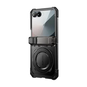 Galaxy Z Flip7 UB Grip Magsafe Phone Case-Black Smooth Pattern Design