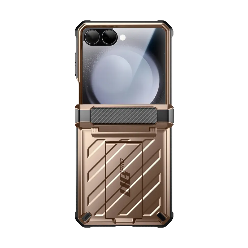 Galaxy Z Flip7 Unicorn Beetle PRO Rugged Case with Belt Clip-Gold Anti Slip