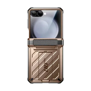 Galaxy Z Flip7 Unicorn Beetle PRO Rugged Case with Belt Clip-Gold Anti Slip