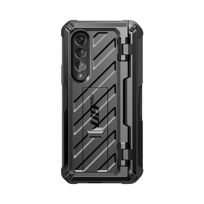 Elegant Shield Rugged Grip Galaxy Z Fold3 Unicorn Beetle PRO Rugged Case with S-Pen Holder-Black