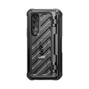 Elegant Shield Rugged Grip Galaxy Z Fold3 Unicorn Beetle PRO Rugged Case with S-Pen Holder-Black