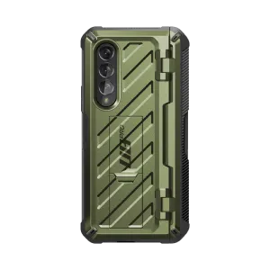 Galaxy Z Fold3 Unicorn Beetle PRO Rugged Case with S-Pen Holder-Dark Green Comfort Pattern Texture