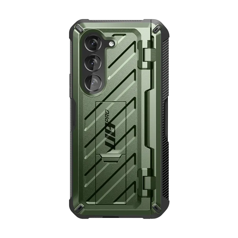 Frosted Finish Practical Look Galaxy Z Fold5 Unicorn Beetle PRO Rugged Case with S-Pen Holder-Dark Green