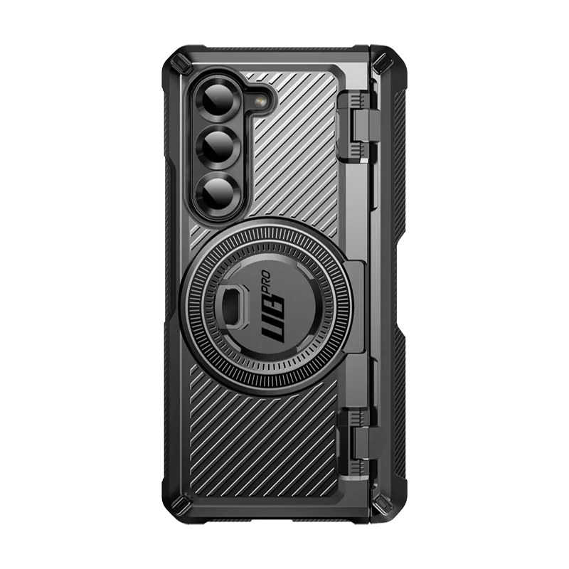 Polished Texture Finish Galaxy Z Fold6 Unicorn Beetle PRO Mag Rugged Case - Black