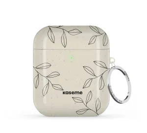 Fashion Rubber Shell carbon fiber airpods case Gloomy Beige and Black AirPods Case