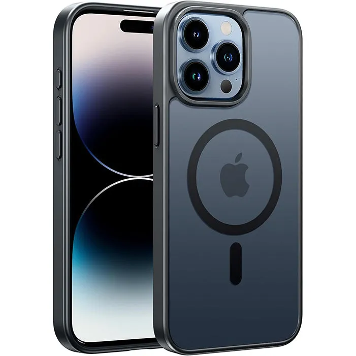 FNTCASE for iPhone 14 Pro Phone Case: Magnetic Charging Shockproof Magsafe Support - Frosted Oil Spray Touch Protective Build Smooth Feel