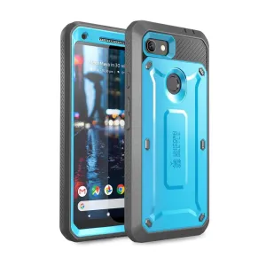 Google Pixel 3a Unicorn Beetle Pro Rugged Holster Case-Blue Matte Texture
