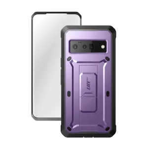 Protective Craft Durable Build Texture Google Pixel 6 Pro Unicorn Beetle PRO Rugged Holster Case-Metallic Purple