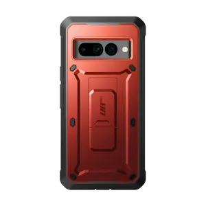 Google Pixel 7 Pro Unicorn Beetle PRO Rugged Holster Case-Metallic Red Hybrid Touch Minimal Grip