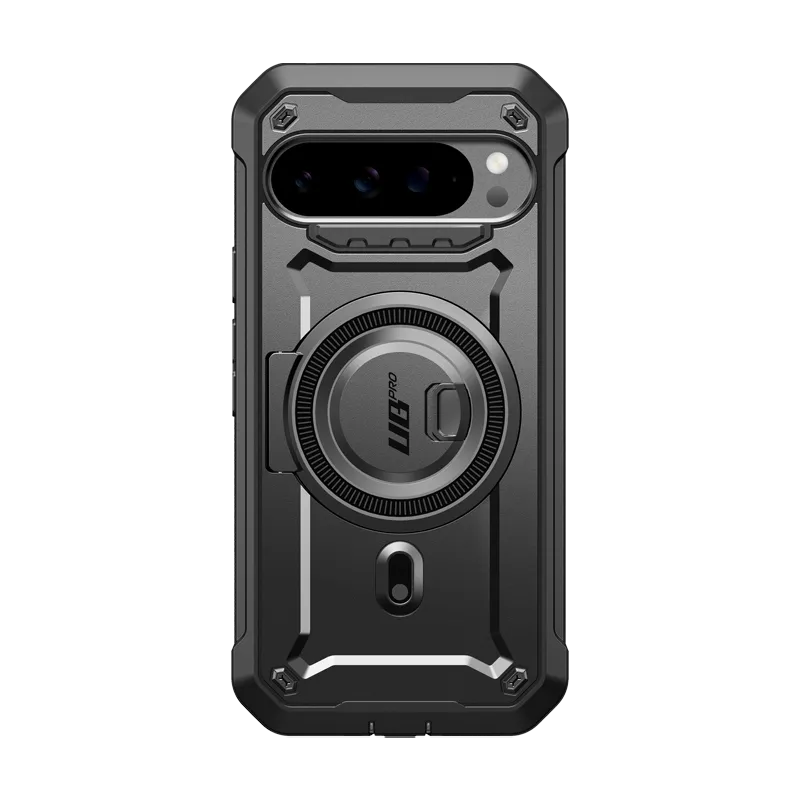 Google Pixel 9 Pro XL Unicorn Beetle PRO Mag Rugged Phone Case-Black Vivid Texture Rugged Outline