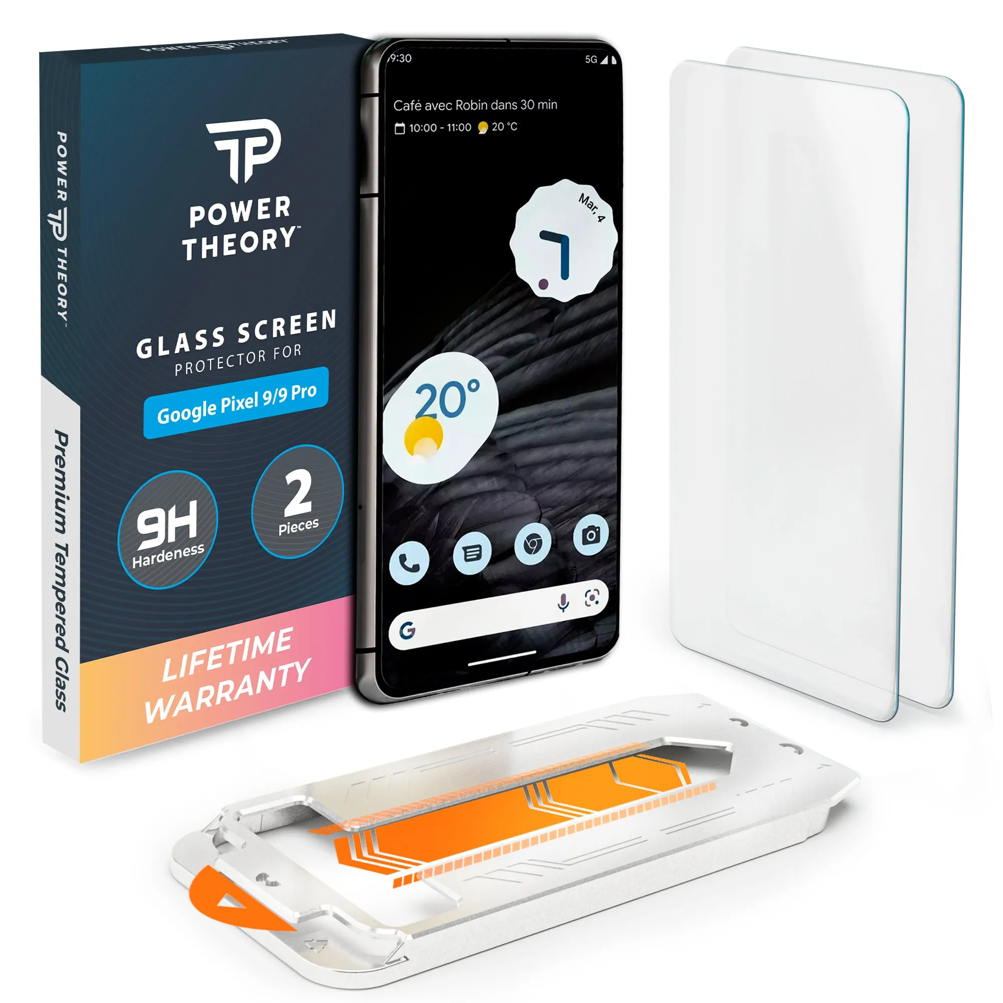 Home Screen high transparency film Google Pixel 9/9 Pro Screen Protector Tempered Glass [2-Pack]