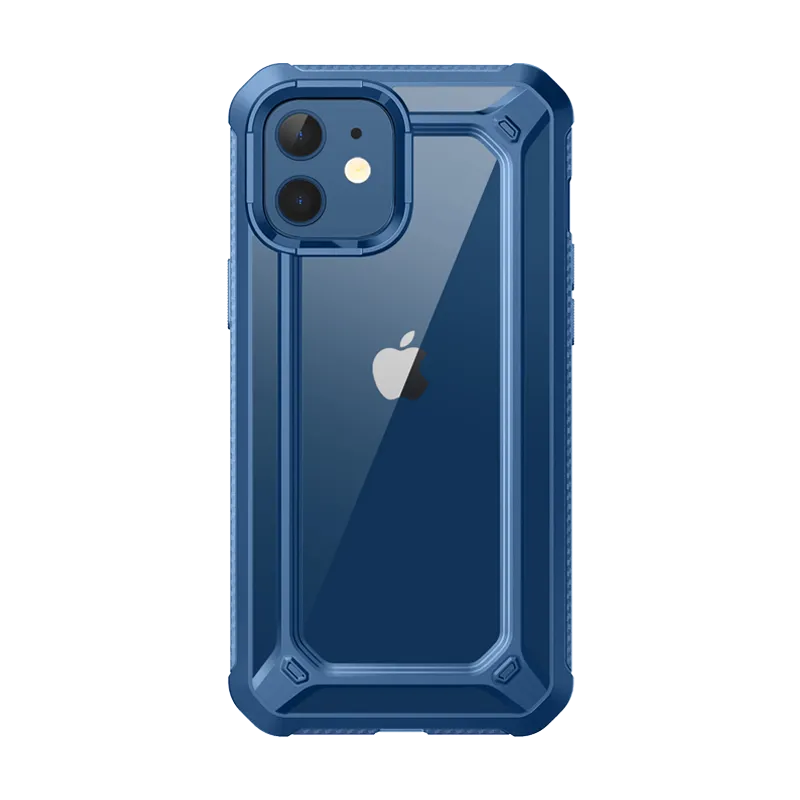 iPhone 12 6.1 inch Unicorn Beetle Exo Clear Case-Blue Refined Look Comfort Padding