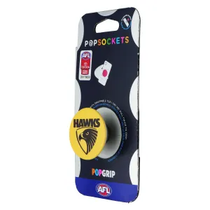 Twist Max Grip PopSockets PopGrip Expanding Stand Grip w/ Swappable Top - AFL Hawthorn Hawks