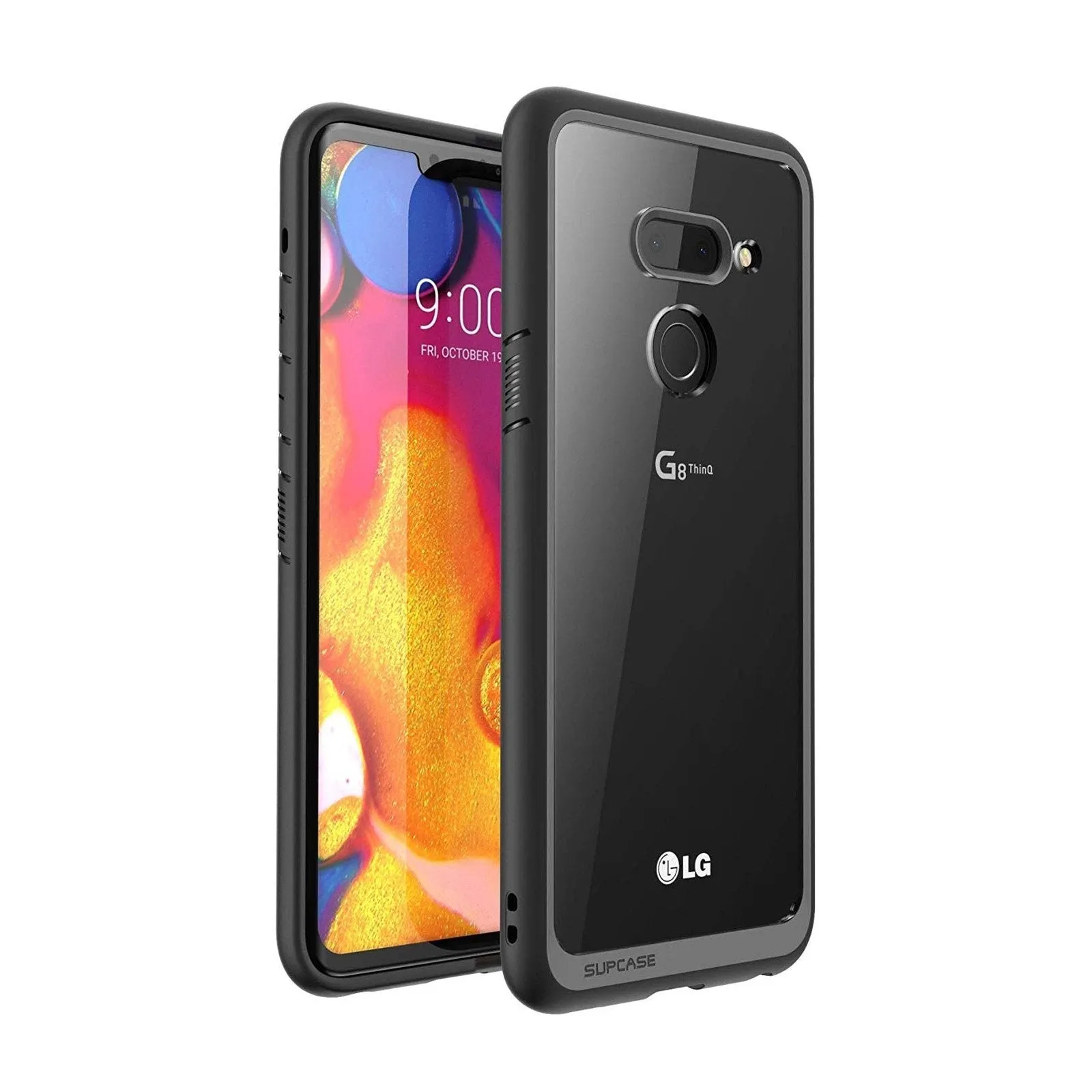 LG G8 ThinQ Unicorn Beetle Style Slim Clear Case-Black Patterned Design Soft Detail