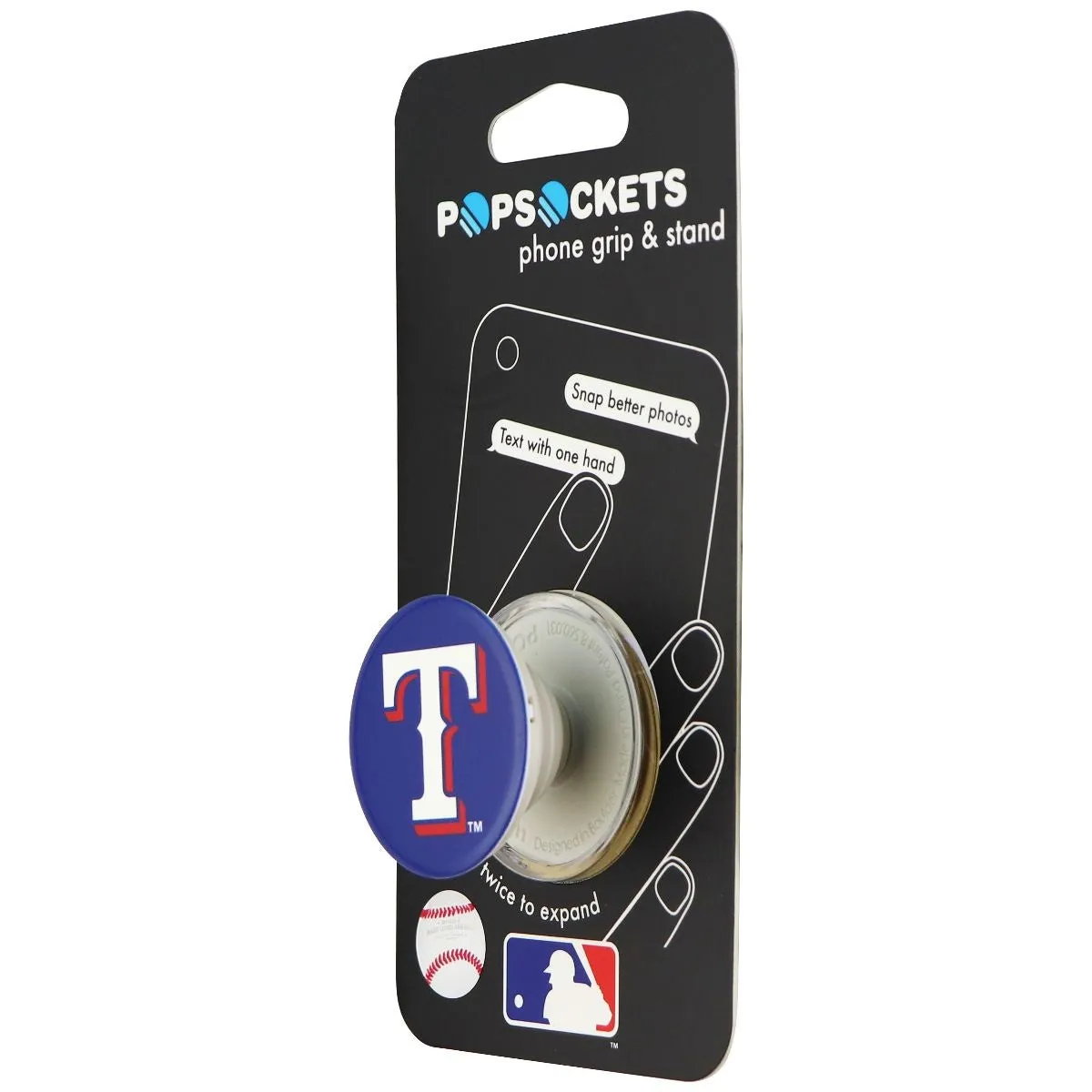 PopSockets: Collapsible Grip & Stand for Phones and Tablets - Texas Rangers Selfie Grip