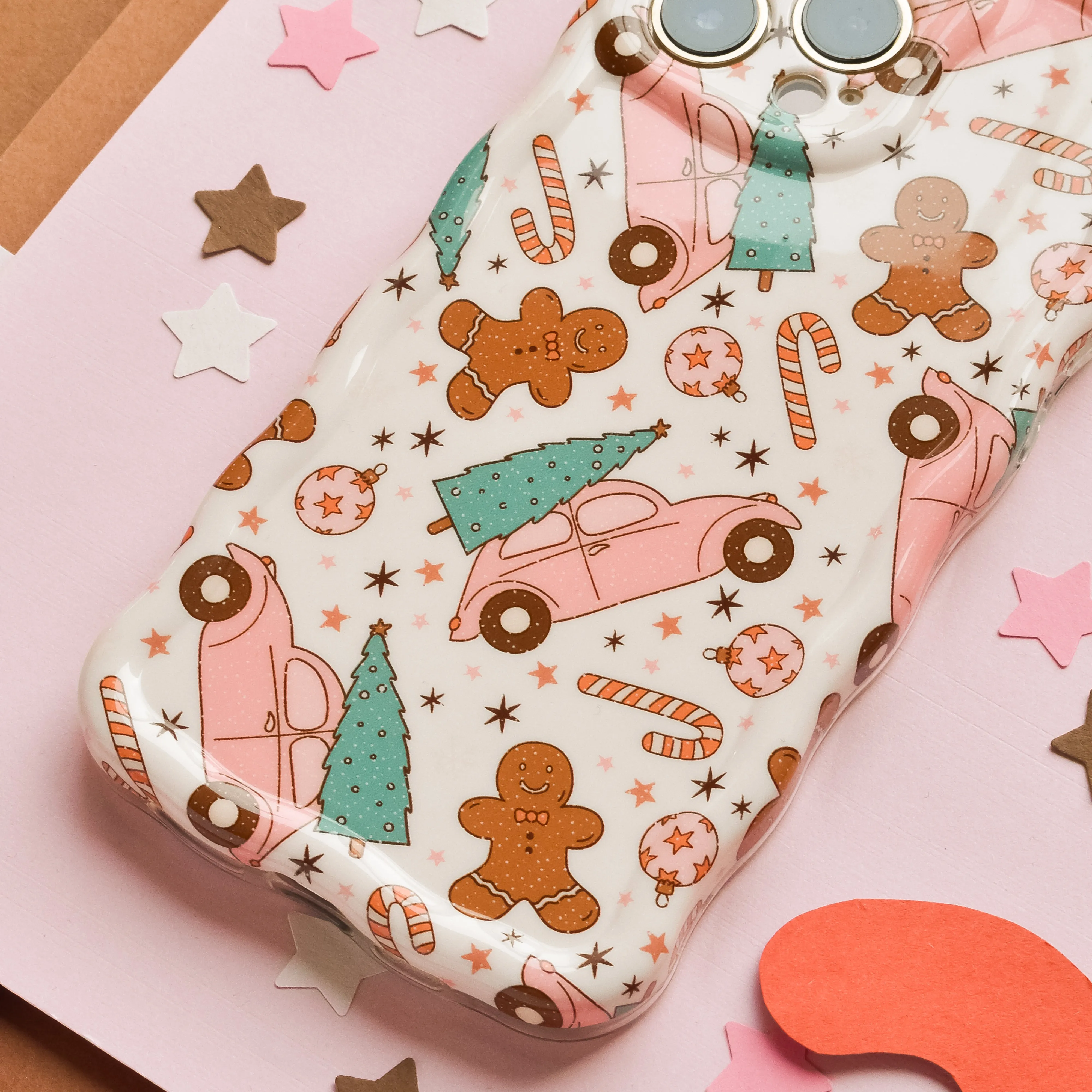 Outdoor Adventure Wavy Phone Case - Driving Home for Christmas