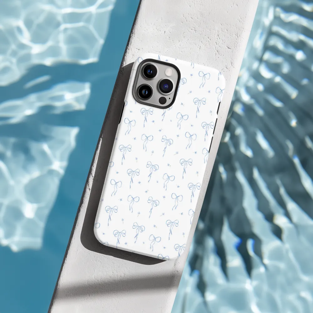 Protective Edge Layer Camera Protection Tough Phone Case - Bluebell Bows