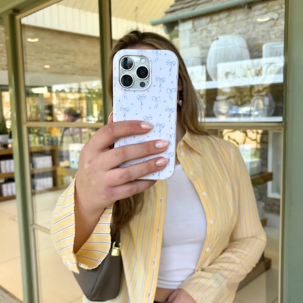 Textured Comfort Tough Phone Case - Bluebell Bows